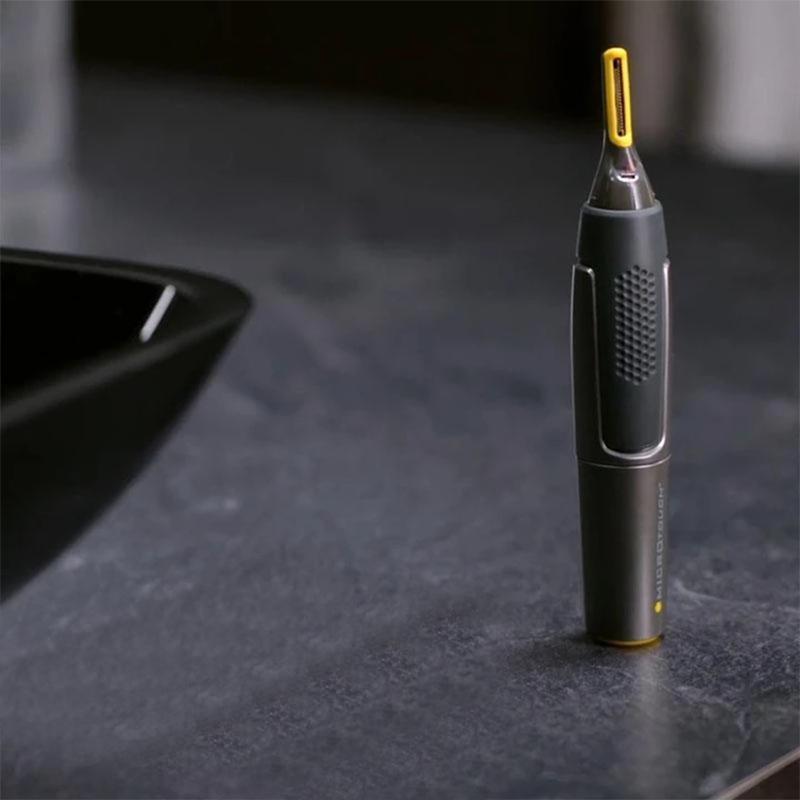 Professional Ultra-Thin Precision Trimmer | Titanium Stainless Steel Blades | Built-In LED Light | Micro-Oscillation Technology | For Nose, Ears and Contours
