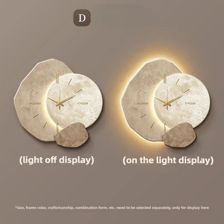Modern Minimalist Wall Clock with Light