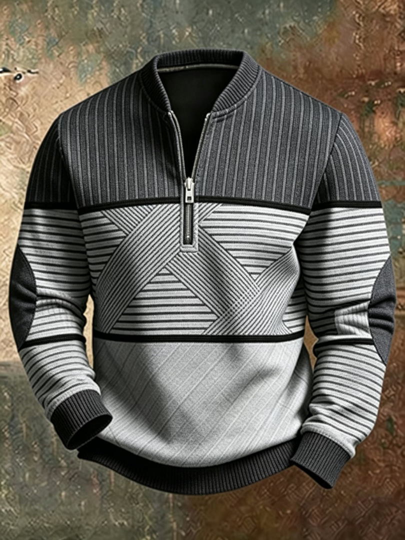 Stylish Men's Half-Zip Jumper