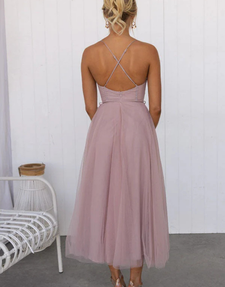 Women’s Lightweight Sleeveless Maxi Dress with V‑Neck