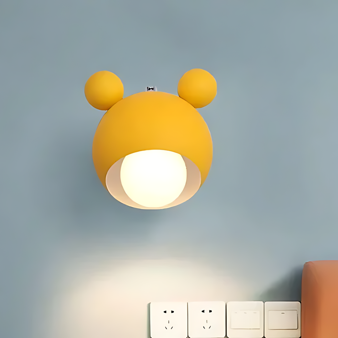 LumiMickey Nordic Wall Light | Adorable LED wall light shaped like Mickey Mouse for a cosy nursery and playroom.