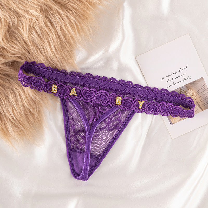 LaceFlair Personalised Lace Lingerie with Crystal Letters