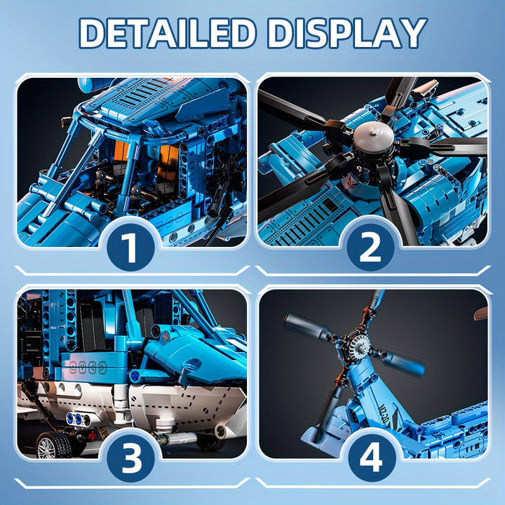 Detailed Helicopter Building Set – Technical and Realistic