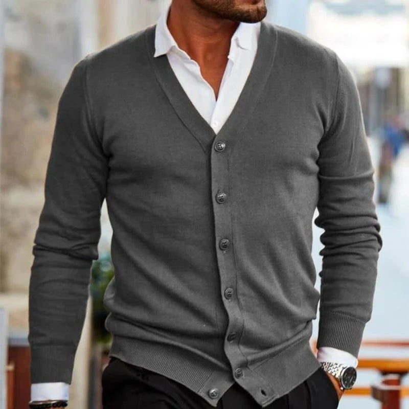 Cotton Men's Cardigan in Casual Style