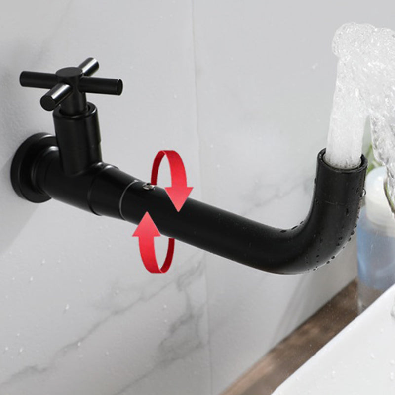Modern Single-Lever Wall-Mounted Basin Mixer Tap with 1 Hole