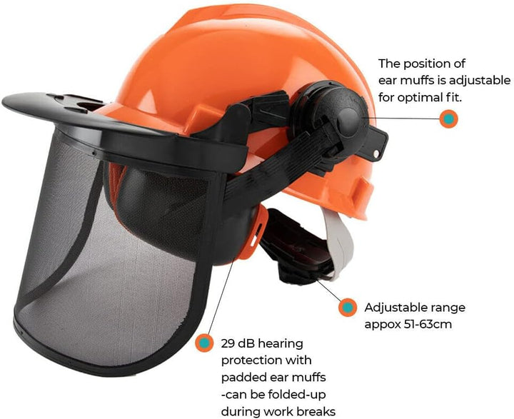 Forestry Safety Helmet with Face Shield & Ear Defenders – ArborMax