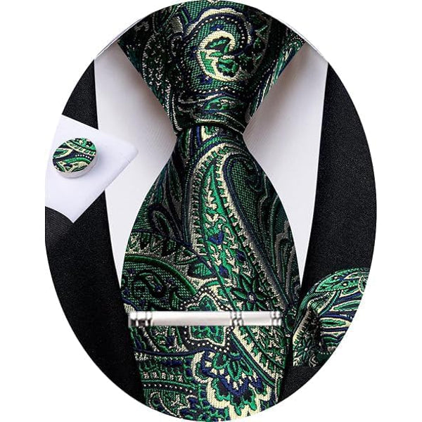 Men's paisley tie set – elegant accessories for weddings & events