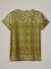 Casual Summer Top with V-Neck, Button Closure, and Short Sleeves