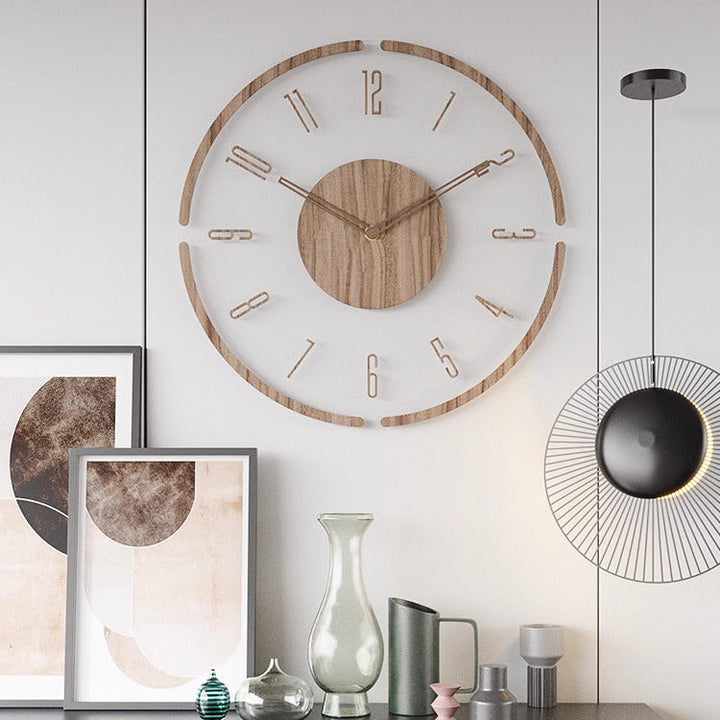 Nordic Simplicity in a Wooden Clock