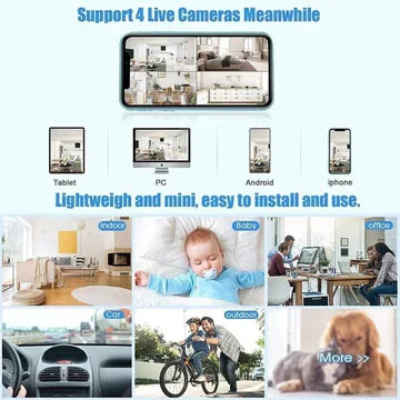 Wireless Magnetic Mini Camera with Live Audio and Video