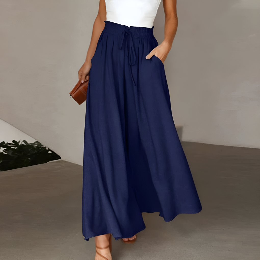 Casual Summer Skirt Pants with Elastic Waist