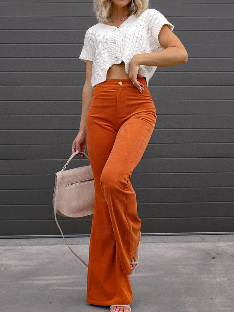 Women's Trendy Corduroy Flare Pants