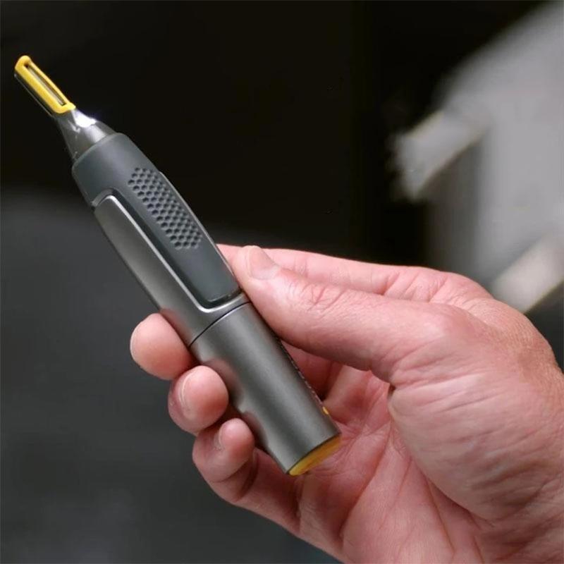 Professional Ultra-Thin Precision Trimmer | Titanium Stainless Steel Blades | Built-In LED Light | Micro-Oscillation Technology | For Nose, Ears and Contours