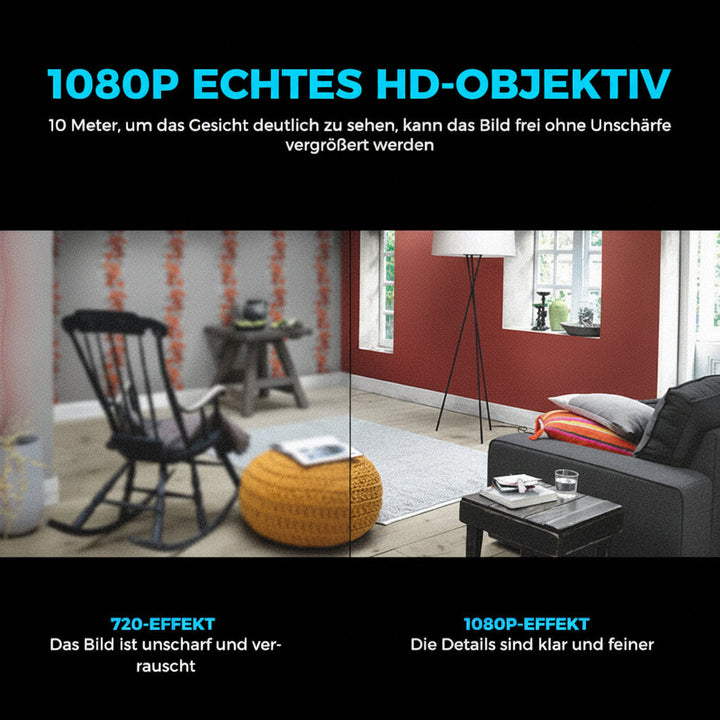 Mini WiFi surveillance camera 1080p | Discreet night vision | Motion alert | Audio