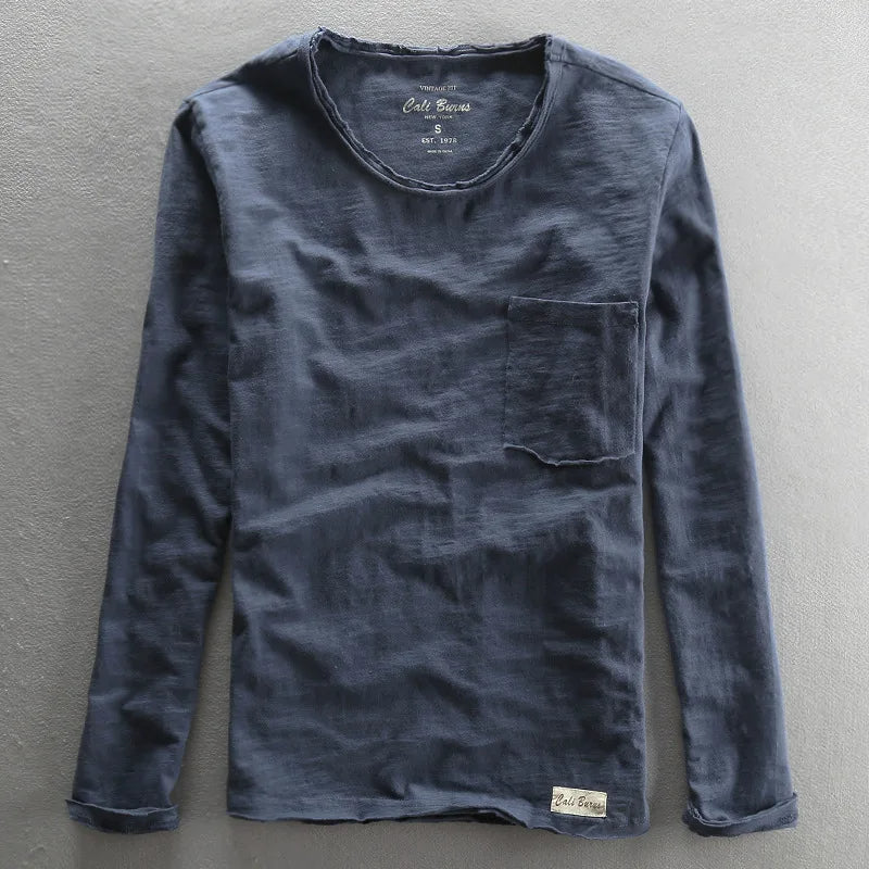 Vintage Cotton Long Sleeve with Crew Neck