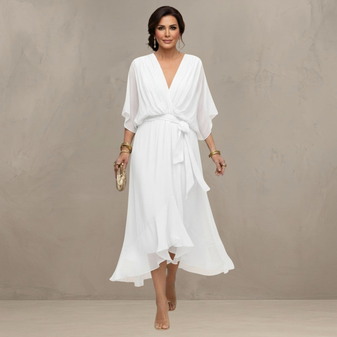 Marta™ | Elegant Chiffon Midi Dress