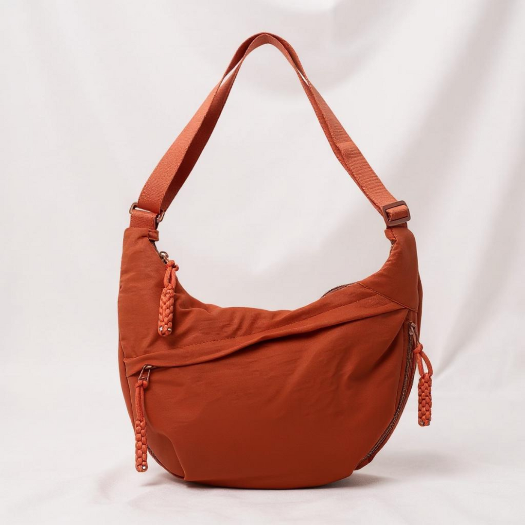 Shoulder Bag - Adjustable Strap, Nylon Crossbody with Multiple Pockets