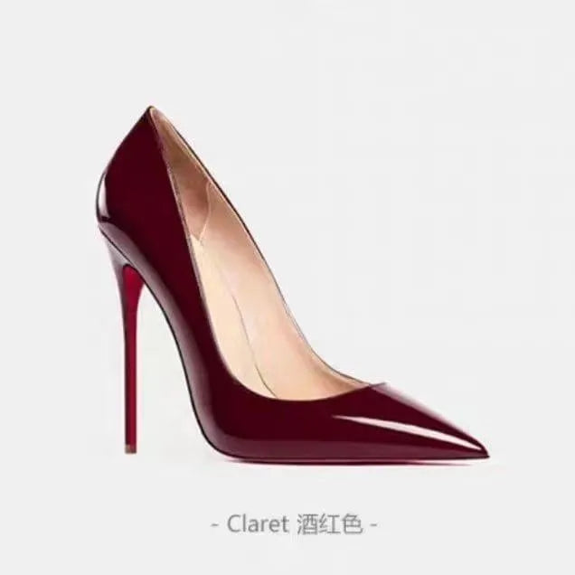 Women's Stiletto Heels – Pointed Toe & Patent Leather, Various Colours