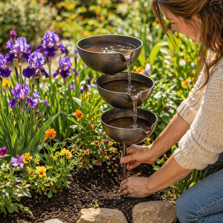 Rain-Catching Bird Bath - Natural Water Source for Birds and Bees