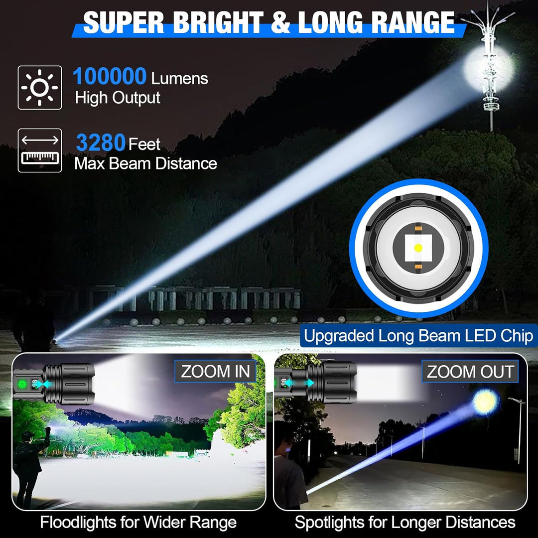Powerful LED torch – up to 100,000 lumens