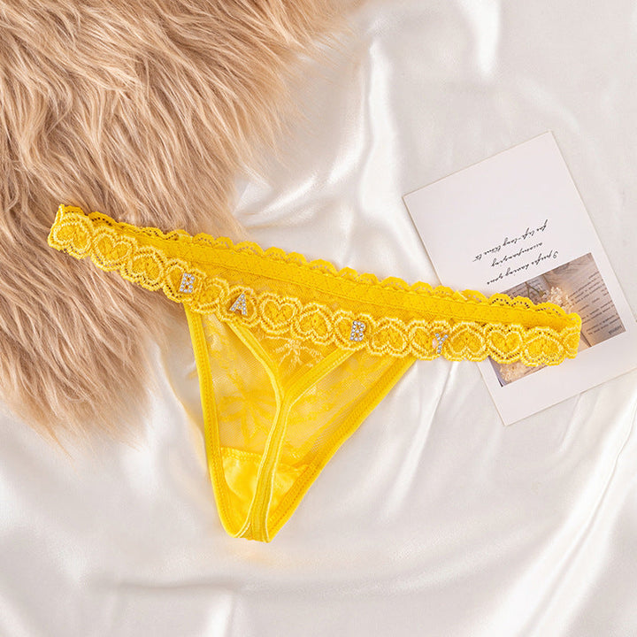LaceFlair Personalised Lace Lingerie with Crystal Letters