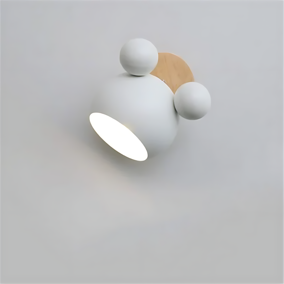 LumiMickey Nordic Wall Light | Adorable LED wall light shaped like Mickey Mouse for a cosy nursery and playroom.
