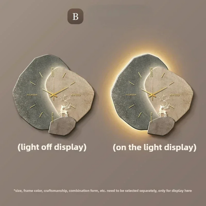 Modern Minimalist Wall Clock with Light