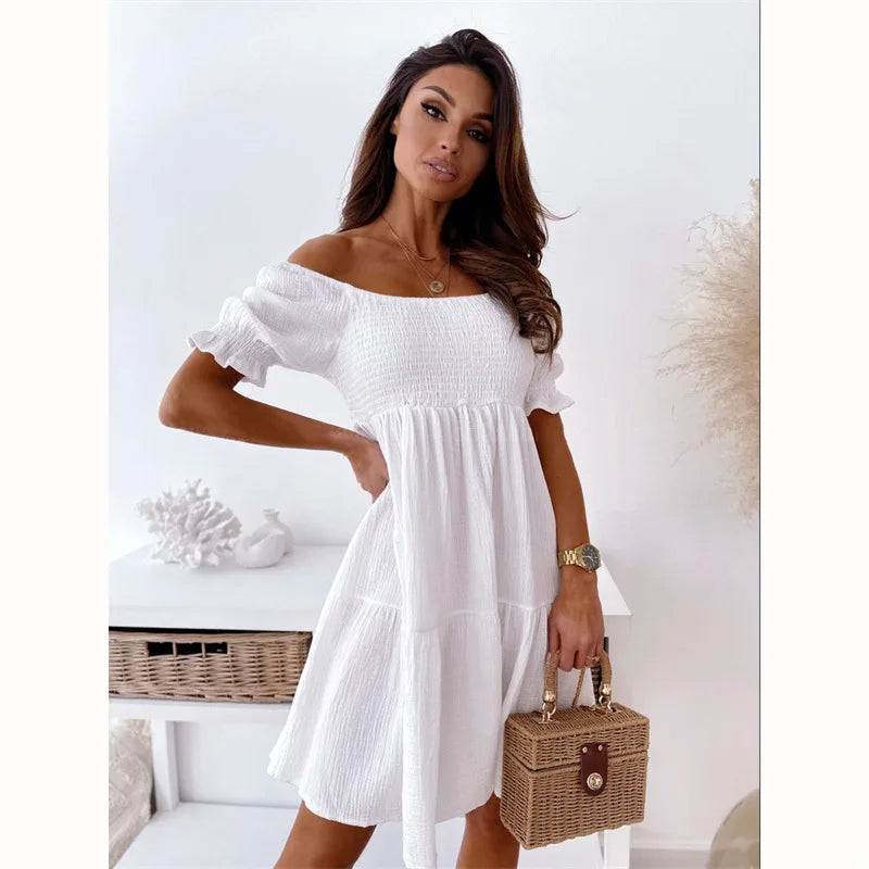 Elegant One-Shoulder Mini Dress for Summer