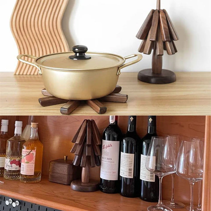 Black Walnut Wood Table Mat – Handcrafted, Heat-Resistant Coaster