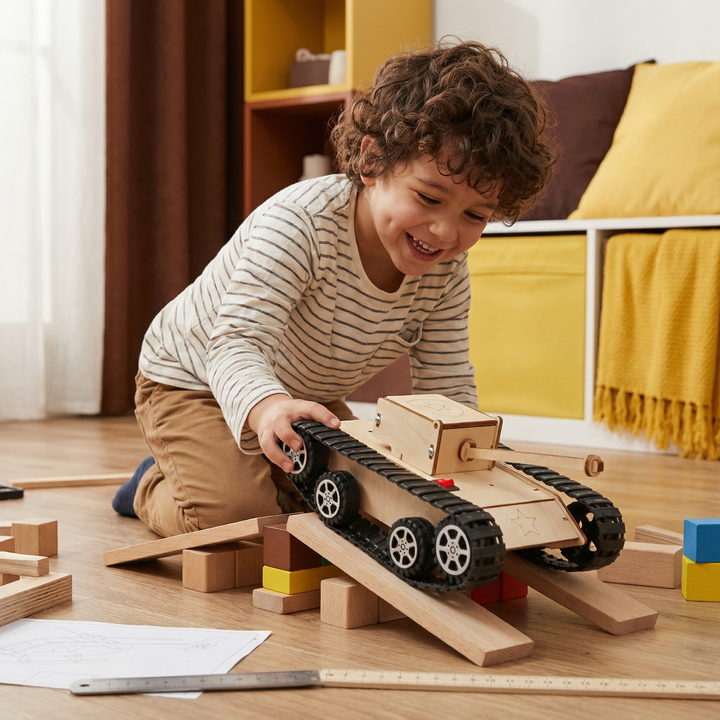Wooden STEM Building Kit for Children Aged 8+, Choose from 8 Models