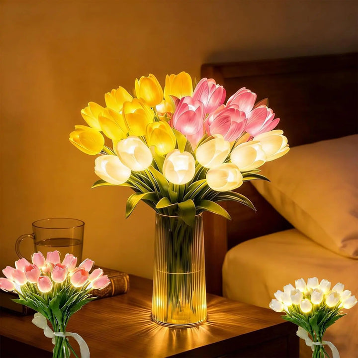 Cosy LED flower lamp for warm, atmospheric light