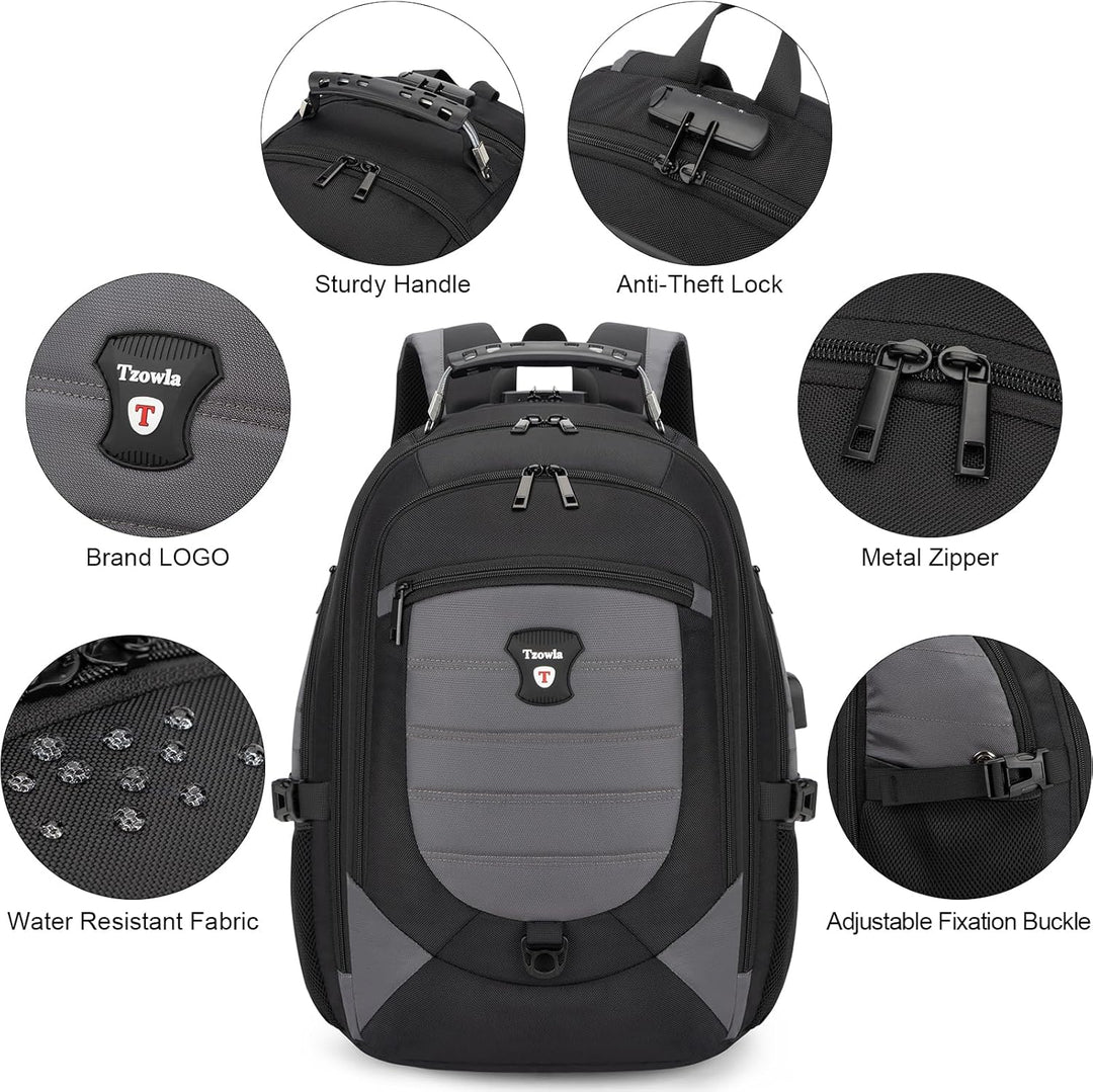 Waterproof Anti-Theft Backpack for Laptop and Travel with USB Port – 45 cm