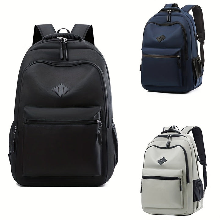 Urban School Backpack - Water-Repellent with Bottle Pocket