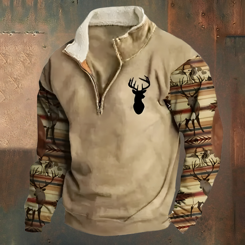 Roan™ | Casual Embroidered Half Zip Jumper