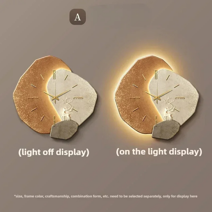 Modern Minimalist Wall Clock with Light