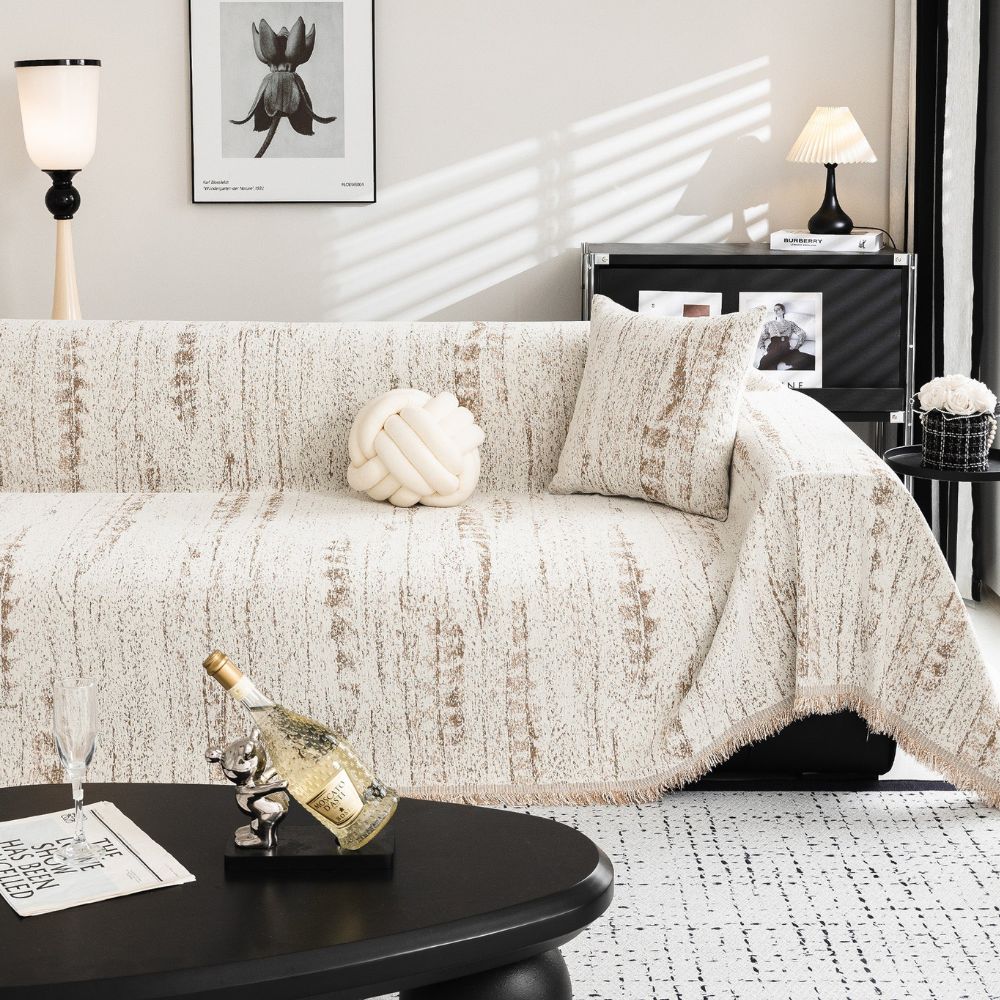 Almond Crest Sofa Cover Elegant Comfort for Your Living Space
