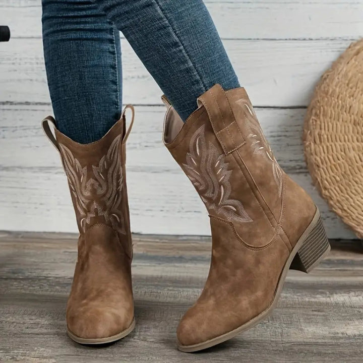 Premium Vegan Leather Western Cowboy Boots