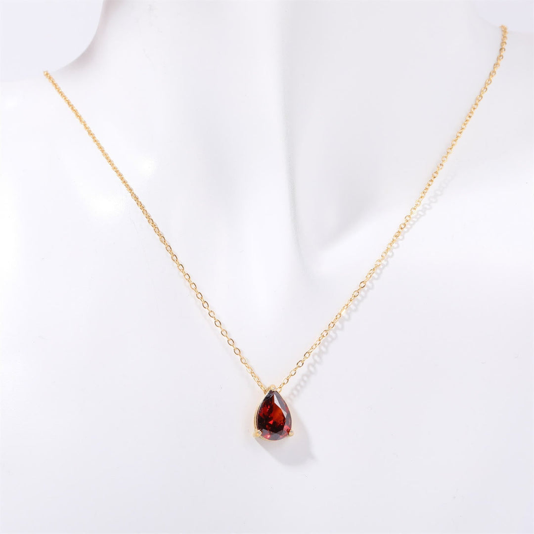 Stylish Garnet Birthstone Jewellery Set - Liora