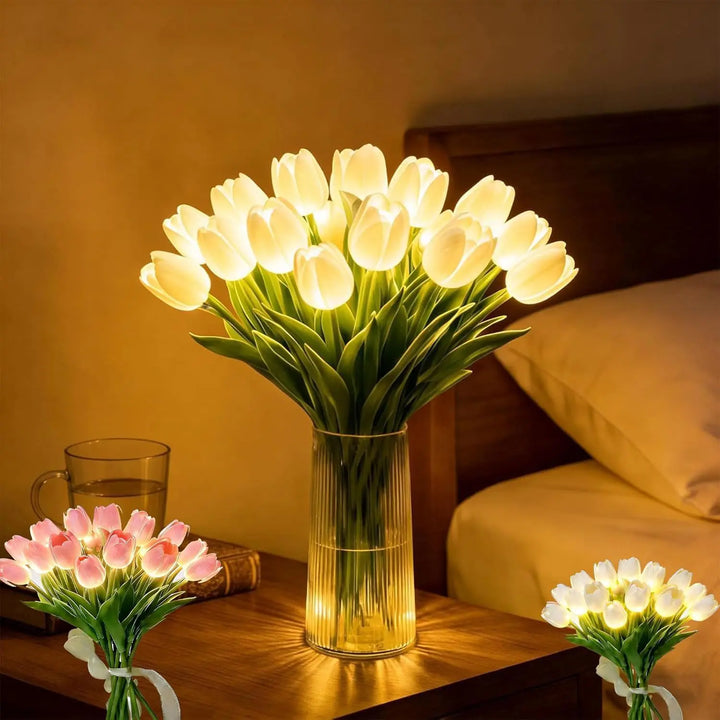 Cosy LED flower lamp for warm, atmospheric light