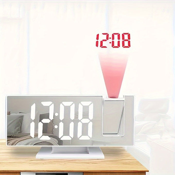 Digital Projection Alarm Clock – Large LED Display and Multifunctional Alarm Feature