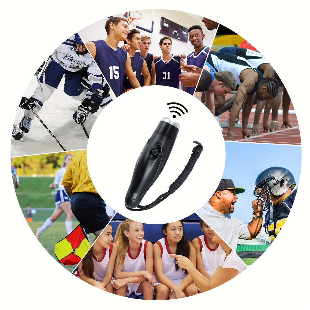 Electronic Whistle for Coaches and Referees – Portable Whistle with 3 Sound Options and Lanyard