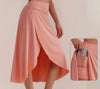 Sporty High-Waisted Skirt with Asymmetric Cut - Alexia
