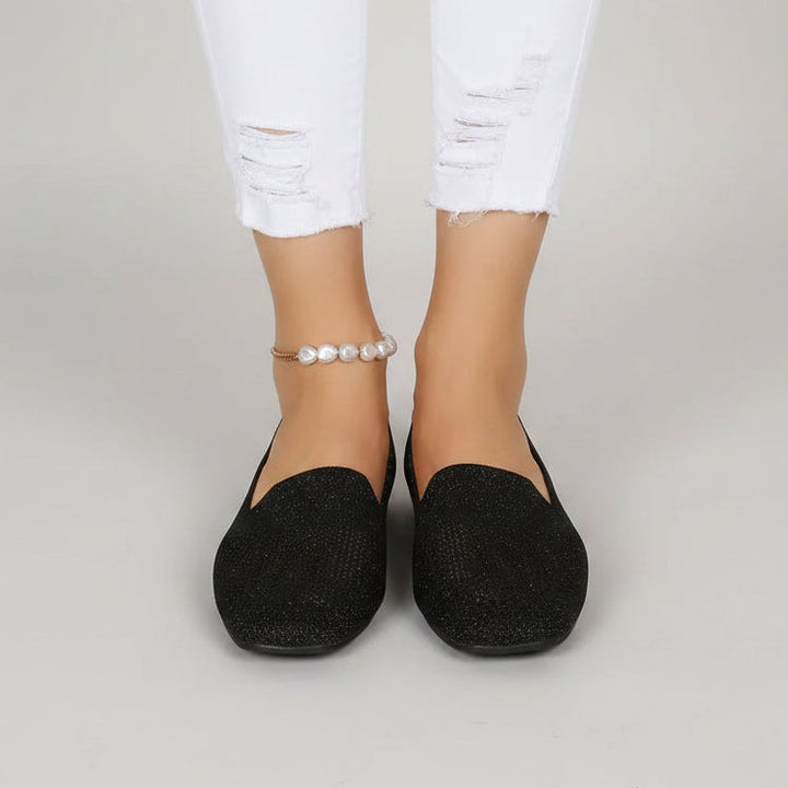 Women's orthopaedic slip-on trainers with soft footbed, breathable mesh