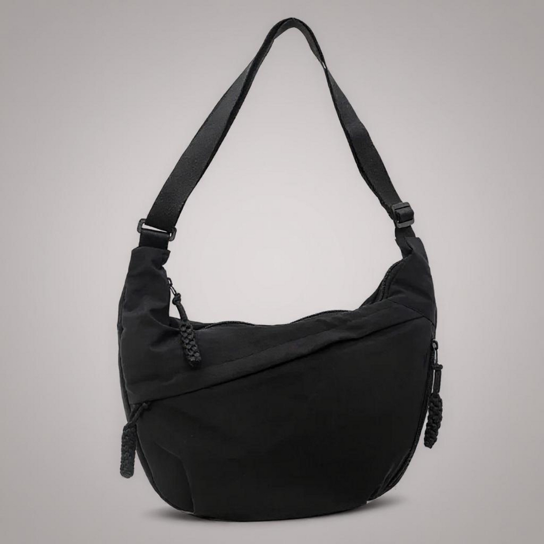 Shoulder Bag - Adjustable Strap, Nylon Crossbody with Multiple Pockets