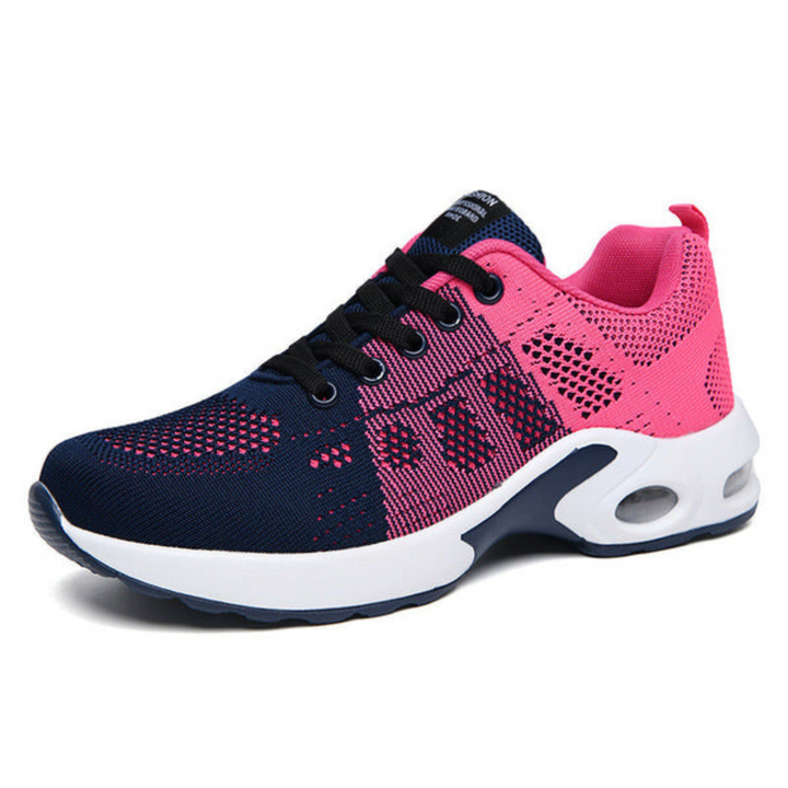 Lightweight orthopaedic women's trainers with breathable mesh and cushioned sole