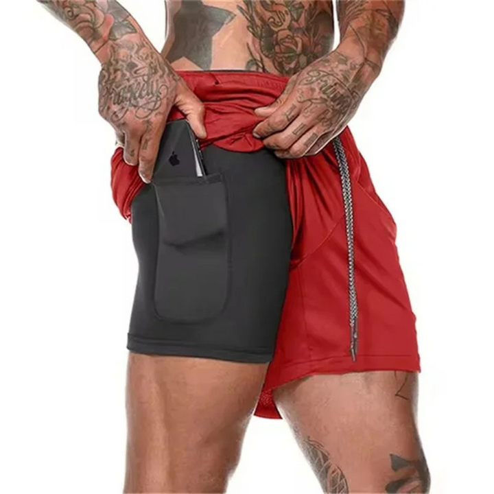 2-in-1 Men's Sport Shorts – Engineered for Performance and Comfort