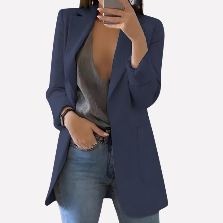 Women’s Front Pocket Blazer – Structured Everyday Layer