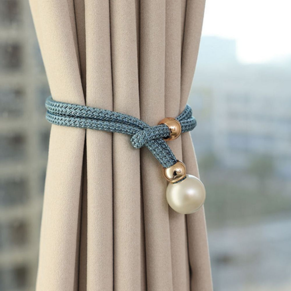 Lustrous Elegant 2-Piece Set  Pearl Curtain Tie Back