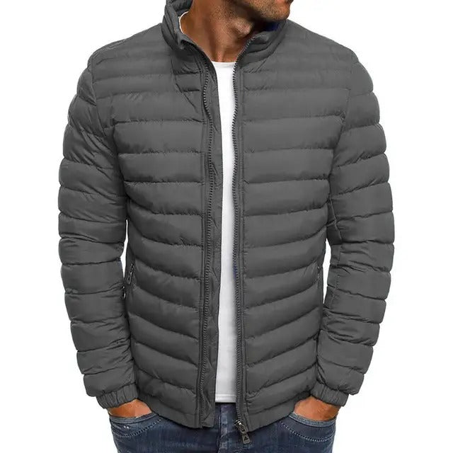 Men's Mid-Season Jacket with Stand-Up Collar