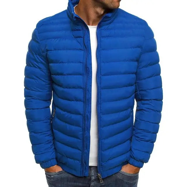 Men's Mid-Season Jacket with Stand-Up Collar